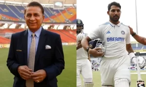 Sunil Gavaskar (left) Dhruv Jurel ( Right)